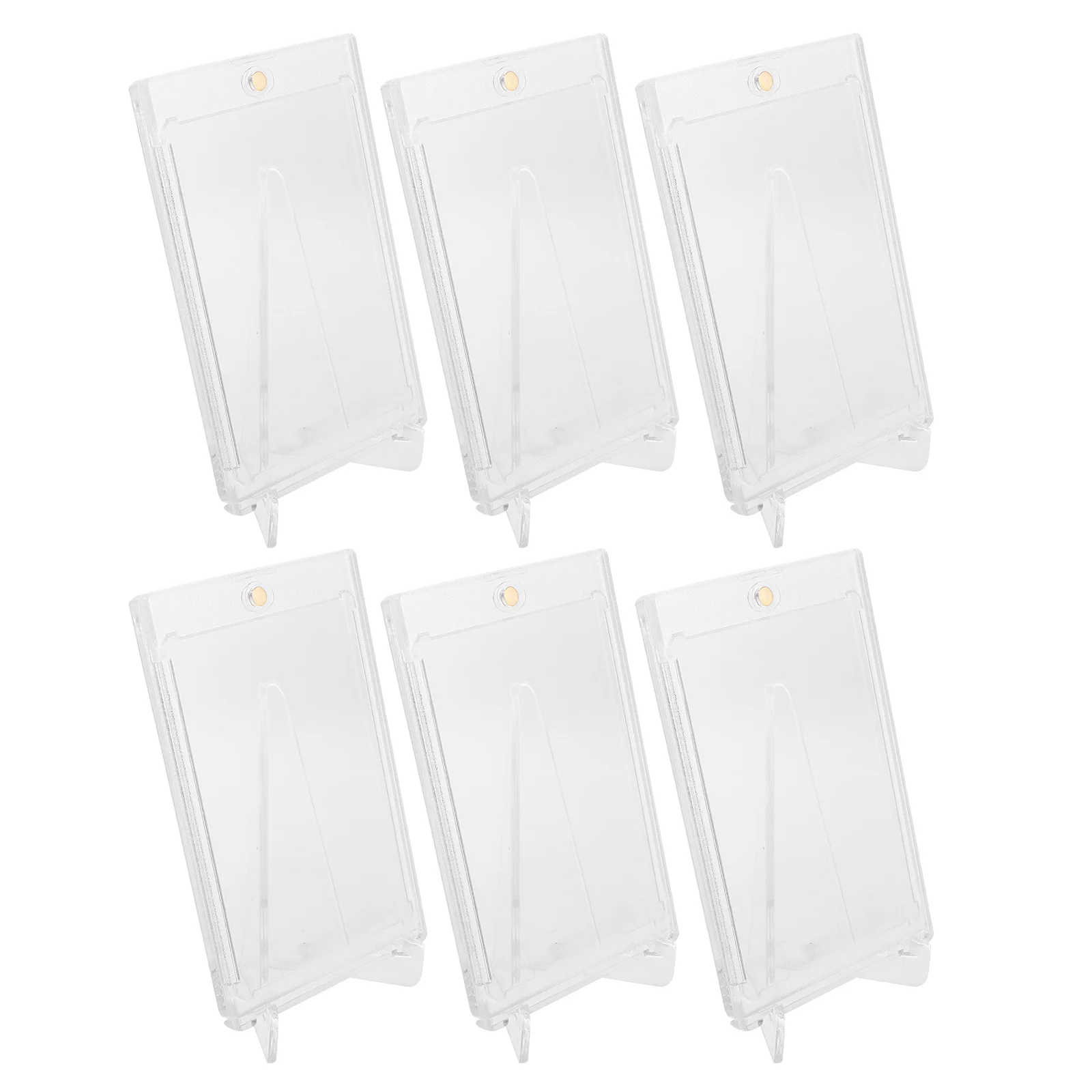 

6Sets Transparent Card Display Cases Acrylic Holder Stands for Business Trading Cards Protection Organizing Home Office Decor