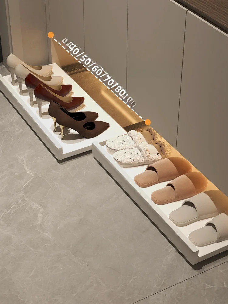 Wood Shoe Cabinet Drawer Tray Rebound Pullout Board underneath Home Storage Multi-Function Family Organizer Rack 썸네일 5