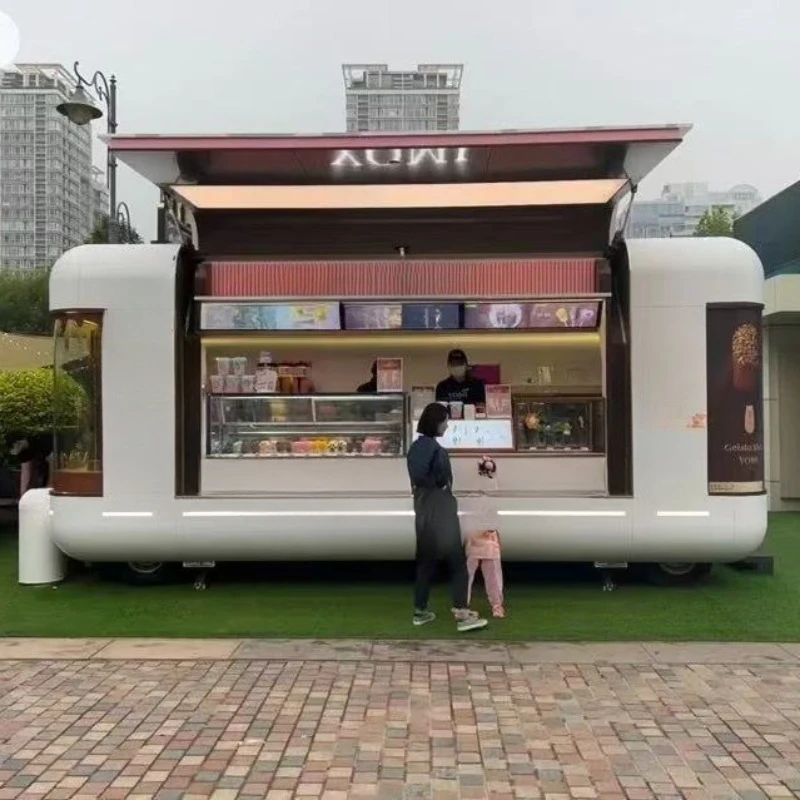 Dining car, commercial restaurant coffee multi-function stall mobile snack truck