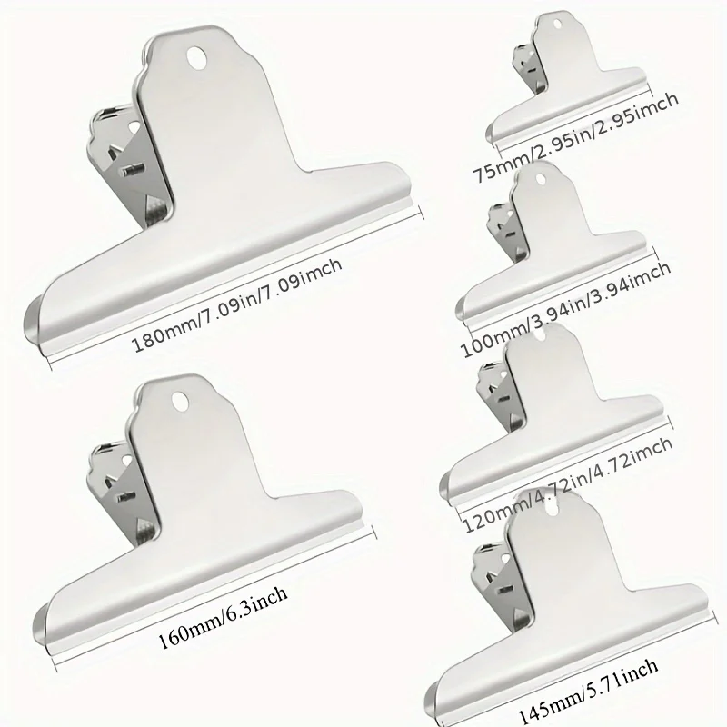 3pcs Durable Metal Folders | Home Office Desk Clips, School Supplies Sturdy