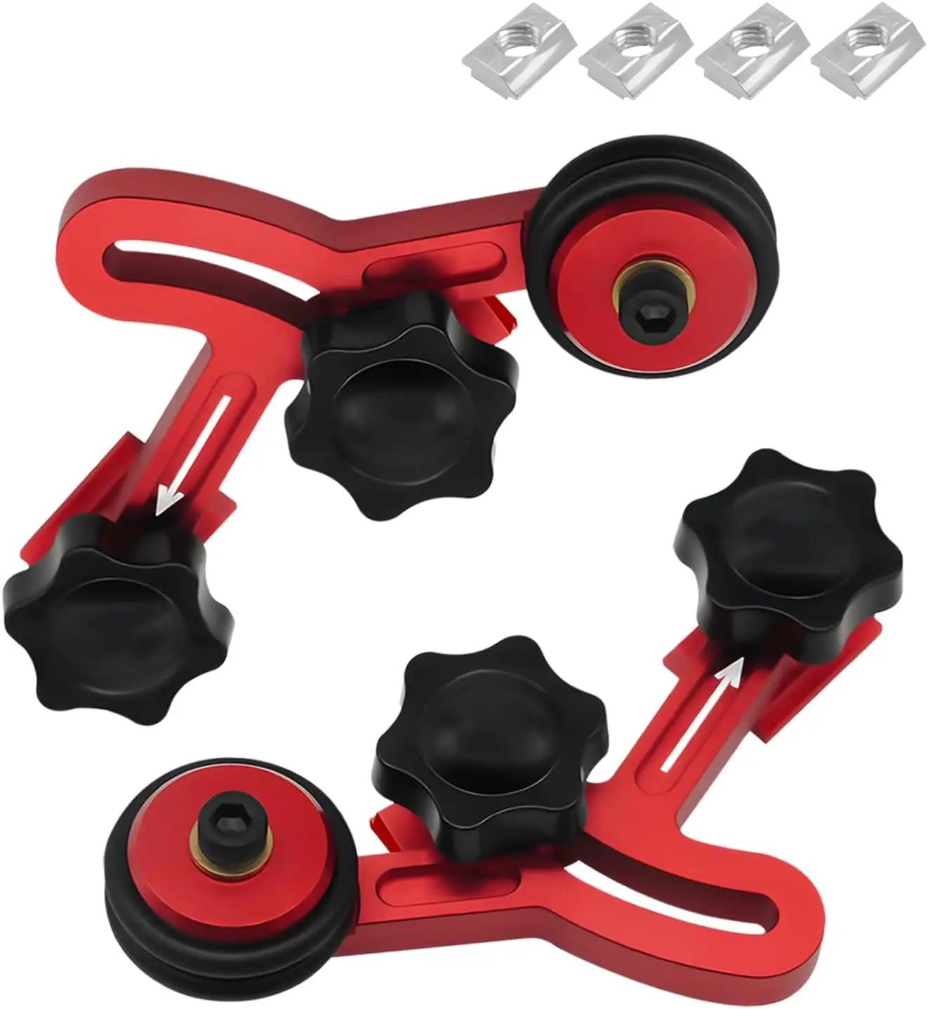 1ペアのテーブルソープレスフィーダー、ベアリングローラーフェザーボード、ルーターテーブルローラーガイド