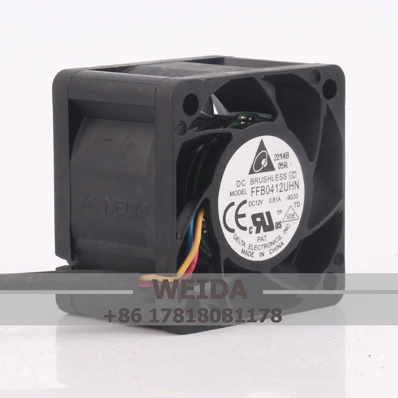 Case Cooling Fan for Delta 24V 48V DC12V 0.81A  FFB0412UHN  4CM 4028 PWM Four Wire High Air Volume Control Speed  40X40X28MM