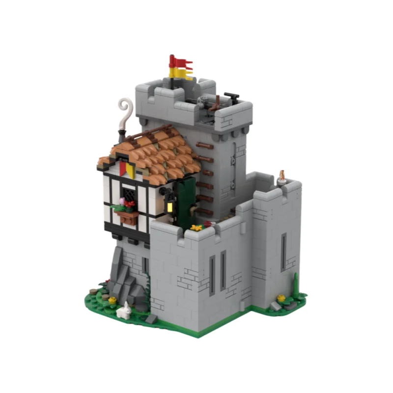 

MOC Lion Castle House Building Model Series - Small Particle Assembly Toy Building Blocks - 1328 Pieces - Suitable for All Hobby