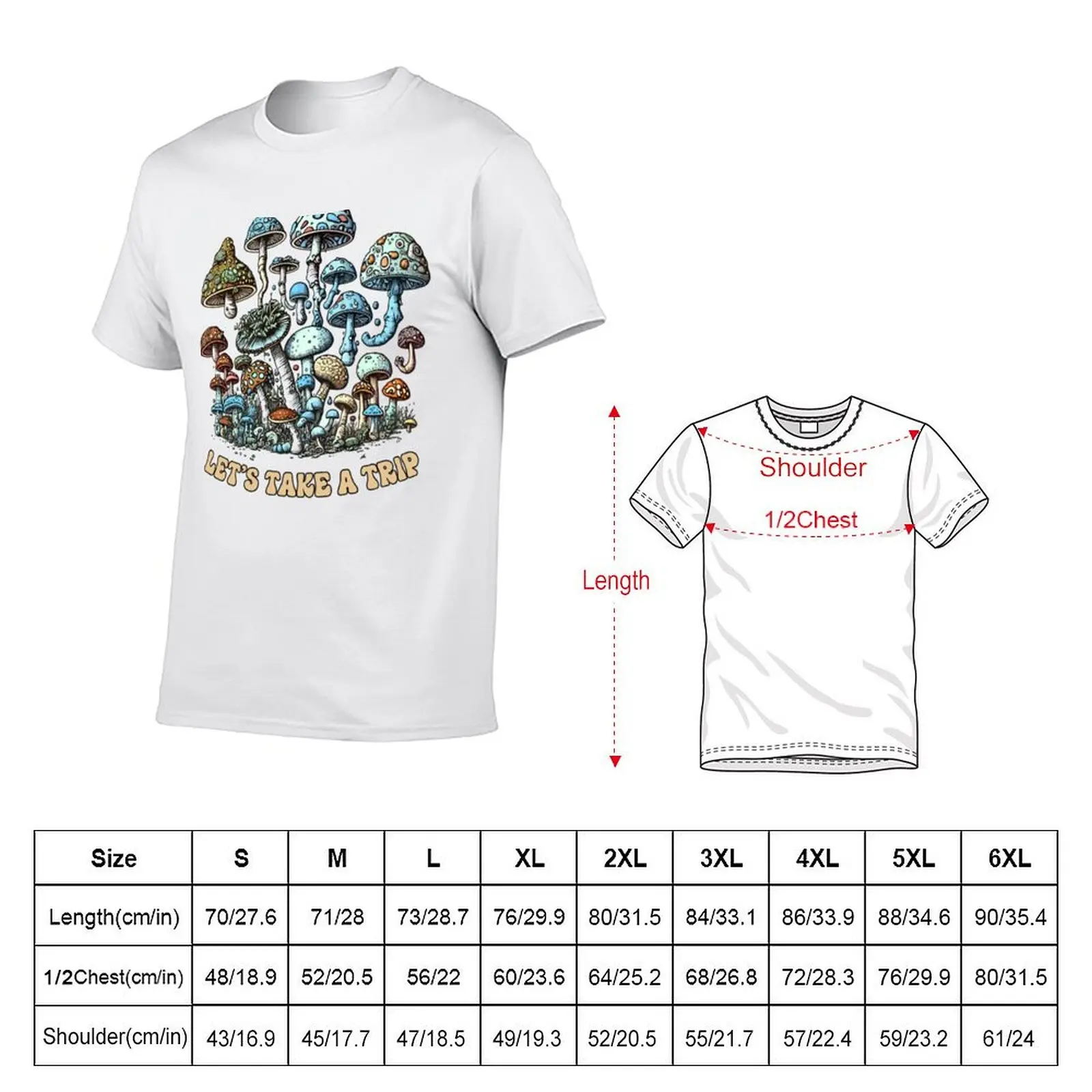 Let's Take A Trip - Shrooms T-Shirt clothes vintage t shirts Men's t-shirts