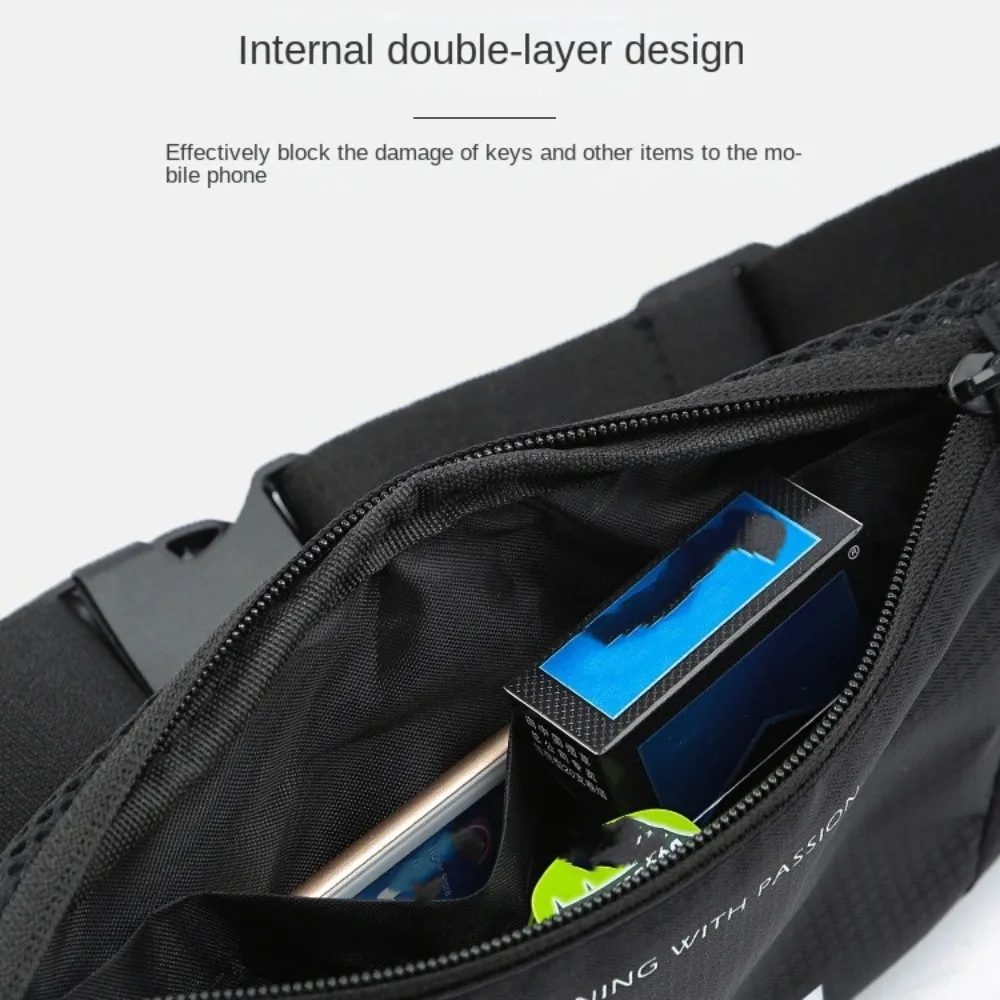 Adjustable Elastic Straps Sports Waist Bag Big Capacity Headphone Jack Run Light Waist Pouch Ultra-Thin Waterproof