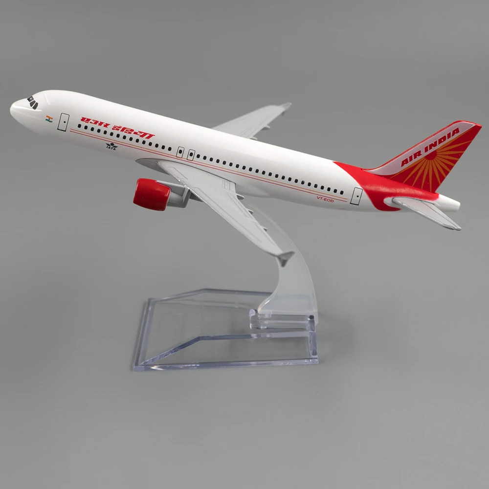 1/400 Scale Alloy Aircraft Airbus a320 Air India 16cm Plane Model Toys Decoration Children Kids Gift for Collection