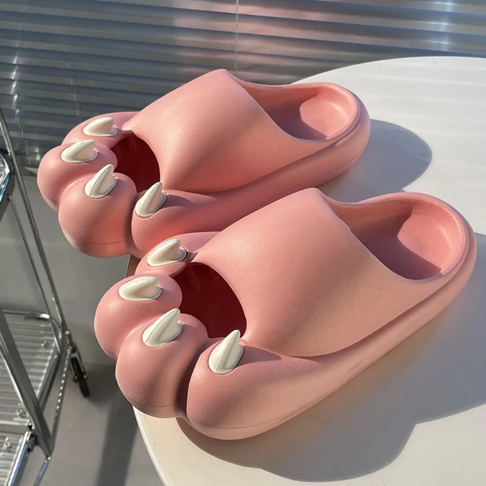 Cozy Creative Cat Paw Slippers Thick Sole Non-Slip Puppy Claw Slippers Cartoon Soft Bottom EVA Animal Paw Sandal Indoor image 3