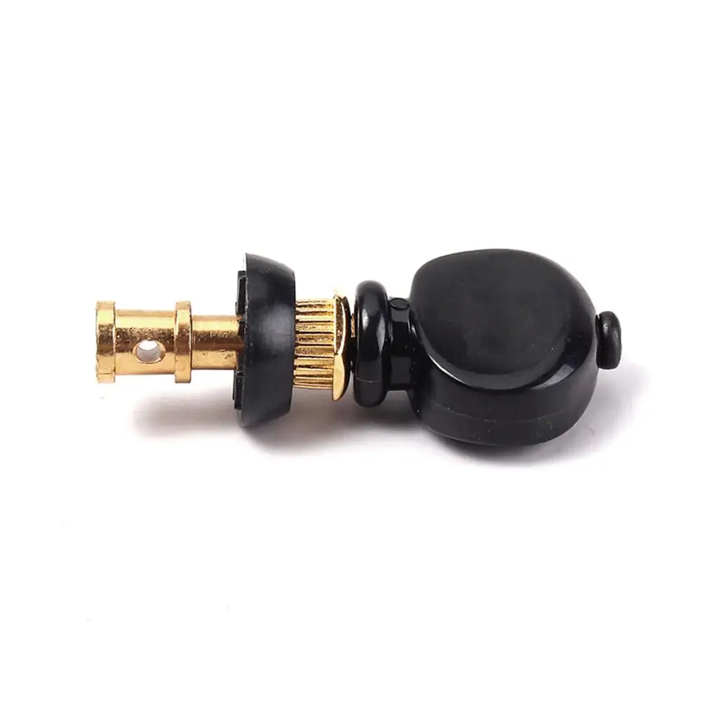

4pcs String Tuning Pegs Keys Tuners Machine Head Pin Set for Ukulele Friction Tuners Parts White with Plastic Button (Black Gold