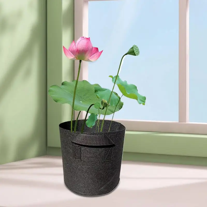 Lily Plant Pots For Pond Nonwoven Aquatic Plants Breathable Reusable Lily Basket Grow Bags Multifunctional Water Garden