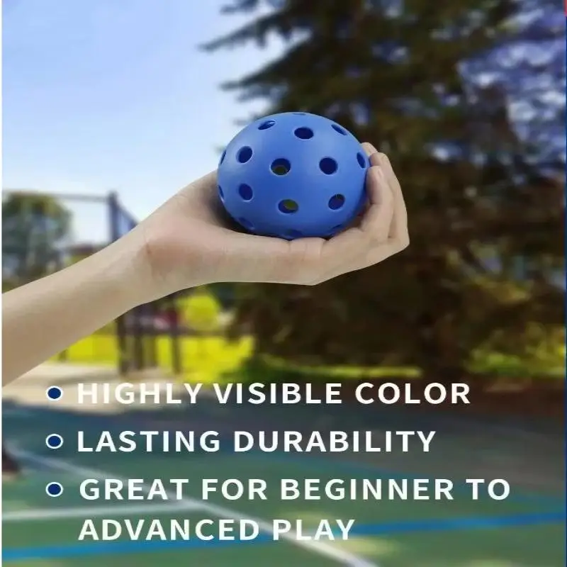 New High Quality 6PCS Courts 40 Holes Pickle Balls Pickleball Training With High-Bounce Pickleballs Colorful Pickleball