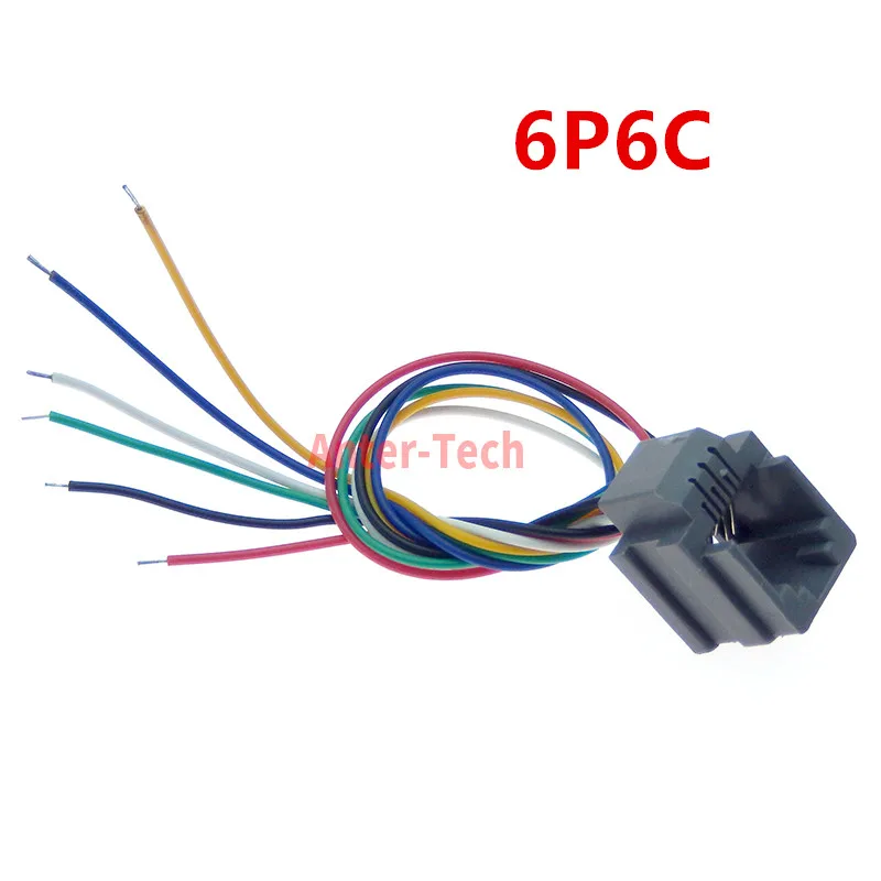 Conector hembra de teléfono con cable 4P4C 6P4C 6P6C 8P8C, conector jack hembra 616E 623K 616M 641D, RJ11 RJ12 RJ45, 10 unidades