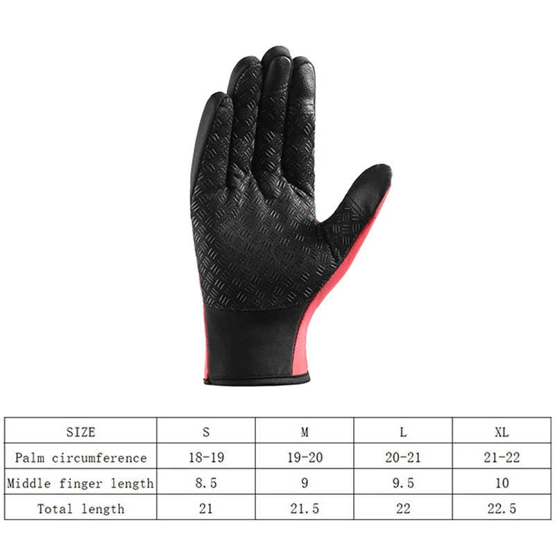 Outdoor Winter Gloves Waterproof Moto Thermal Fleece Lined Resistant Touch Screen Non-slip Motorbike Riding