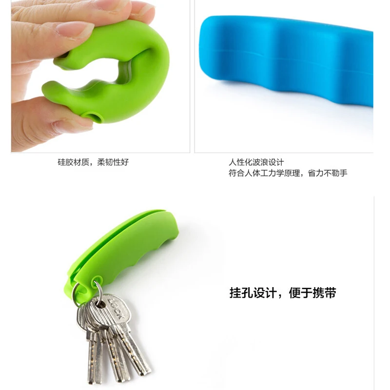 Dispositivo portatile per verdure in Silicone supporto per il trasporto della borsa della spesa per il risparmio di manodopera con maniglia per buco
