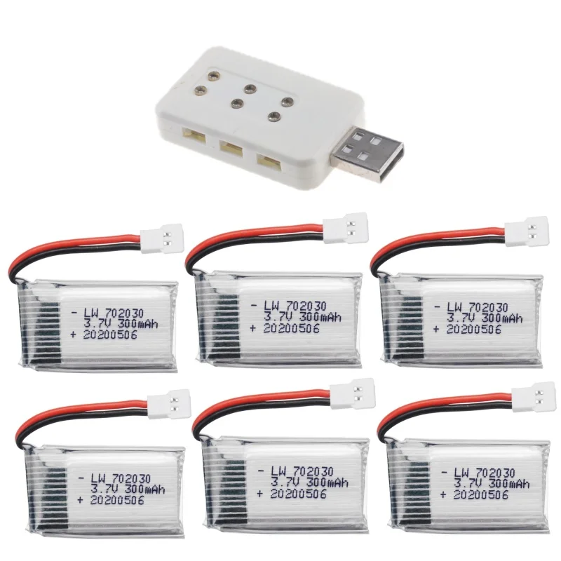 3.7V 300mAh lipo batterij Voor E55 FQ777 FQ17W DFD F180 FY530 U816 U830 H107 X11C Batterij 20C 702030   Voor RC Quadcopter reserveonderdeel