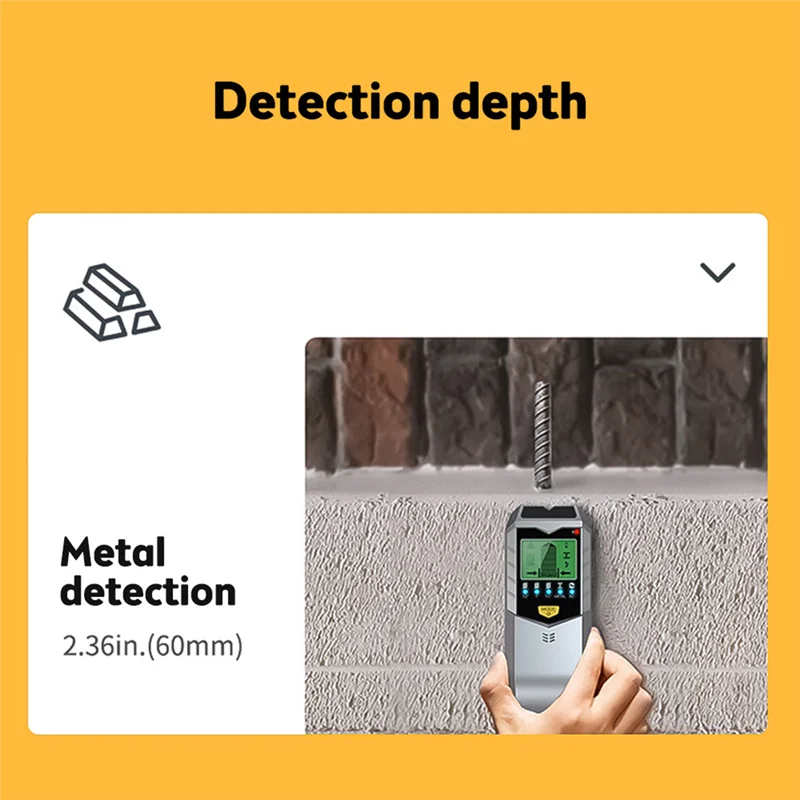 A19E-5-In-1 Electronic  Wall Stud Finder Sensor Wall Scanner Edge Center Detect Wood /Metal/AC Live Wires Inside