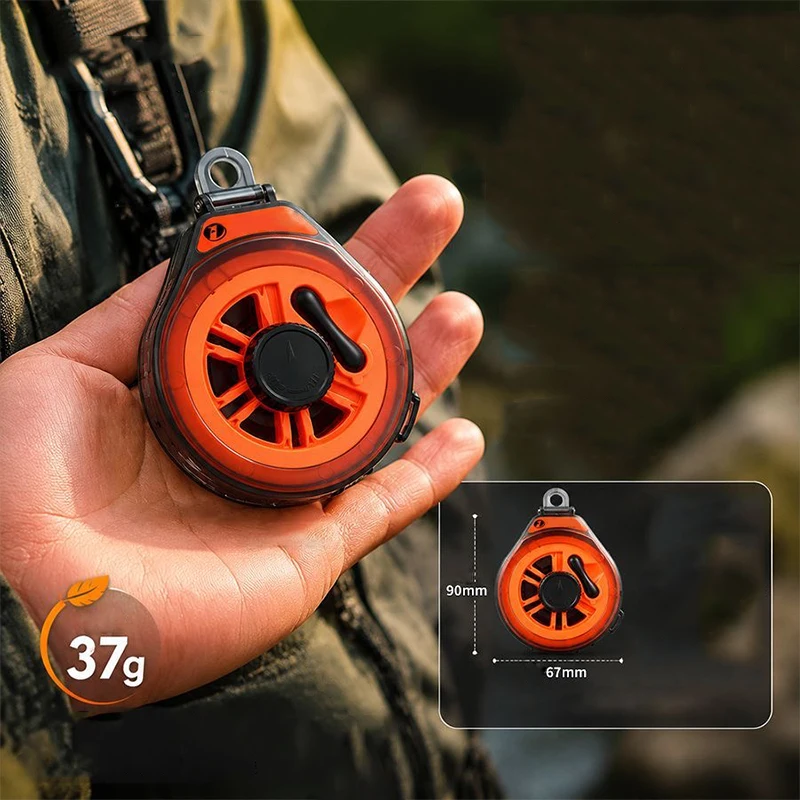 Fishing Line Winder Storage Box with Ceramic Guide Ring Anti Reverse Quick Cut Spooling Tool Portable Tackle Organizer