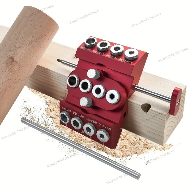 For with Positioning Rod 30 °/45 °/90 ° Punch with Extended Positioning Multi-angle Woodworking Punch Positioner