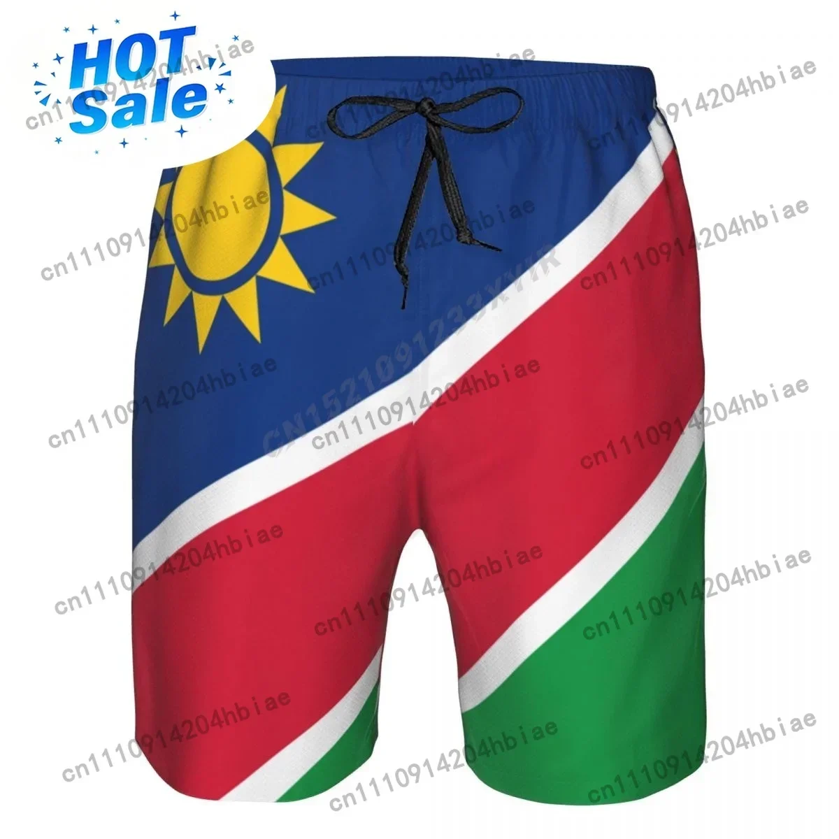 Summer Men's Namibia Flag Beach Pants Shorts Surfing M-2XL Polyester Swimwear Running view 3