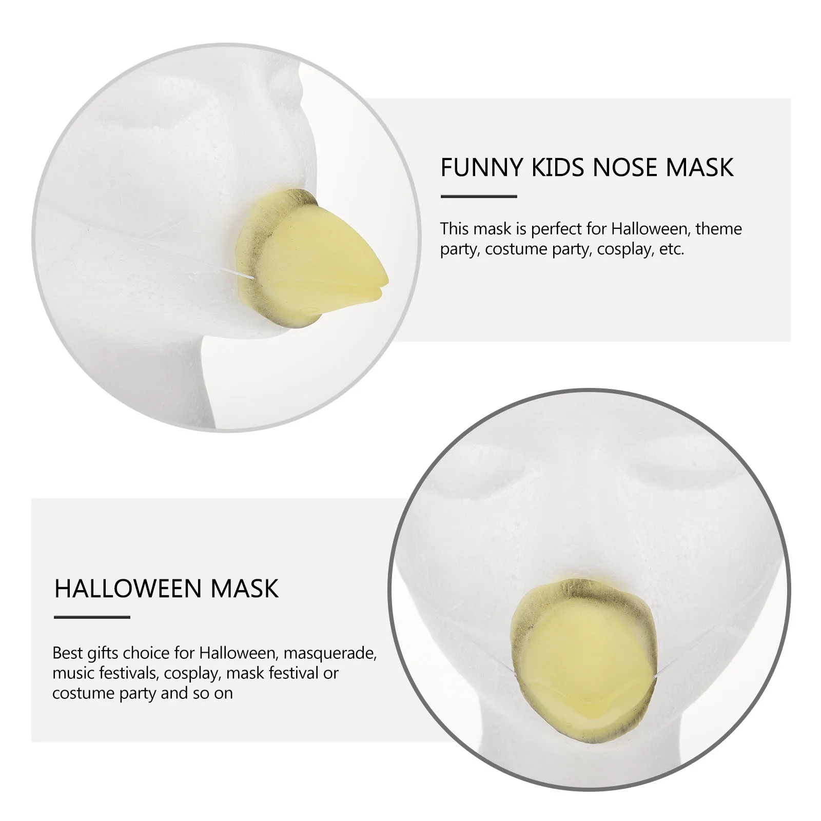 

6 Pcs Animal Nose Masquerade Mask for Cosplay Vinyl Animals Kid Masks Halloween Kids Artificial