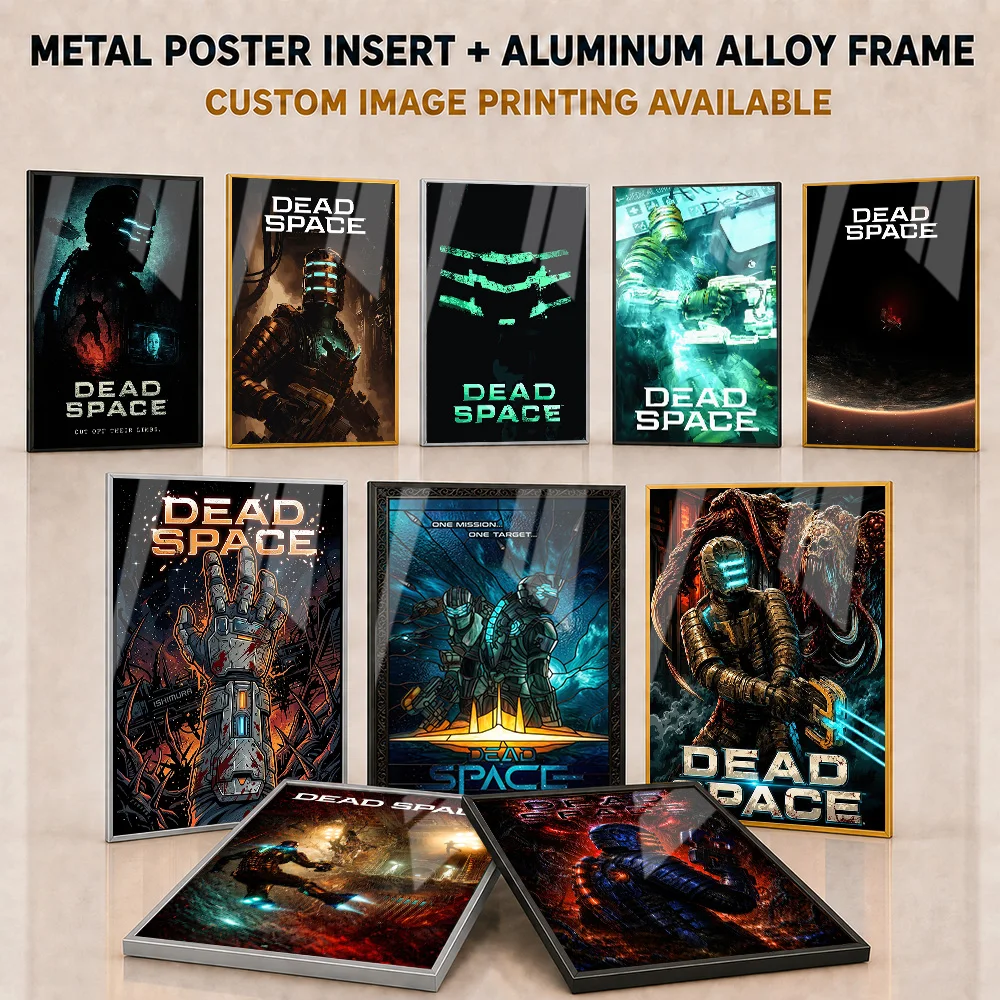 Dead Space Metal Poster With Aluminum Alloy Frame Personalized Atmospheric Fear Design Wall Art For Game Room Horror Fan Gift