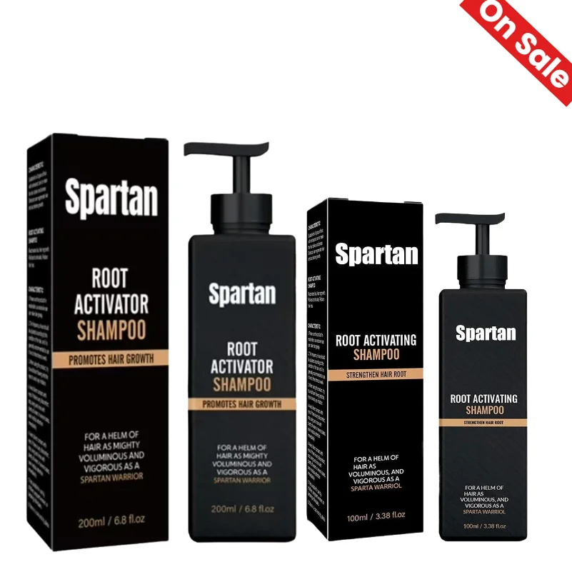 

Spartan Root Activator Shampoo 100ml/200ml, Ginger Extract Formula, Promotes Hair Growth & Strengthens Roots, Scalp Care for Men