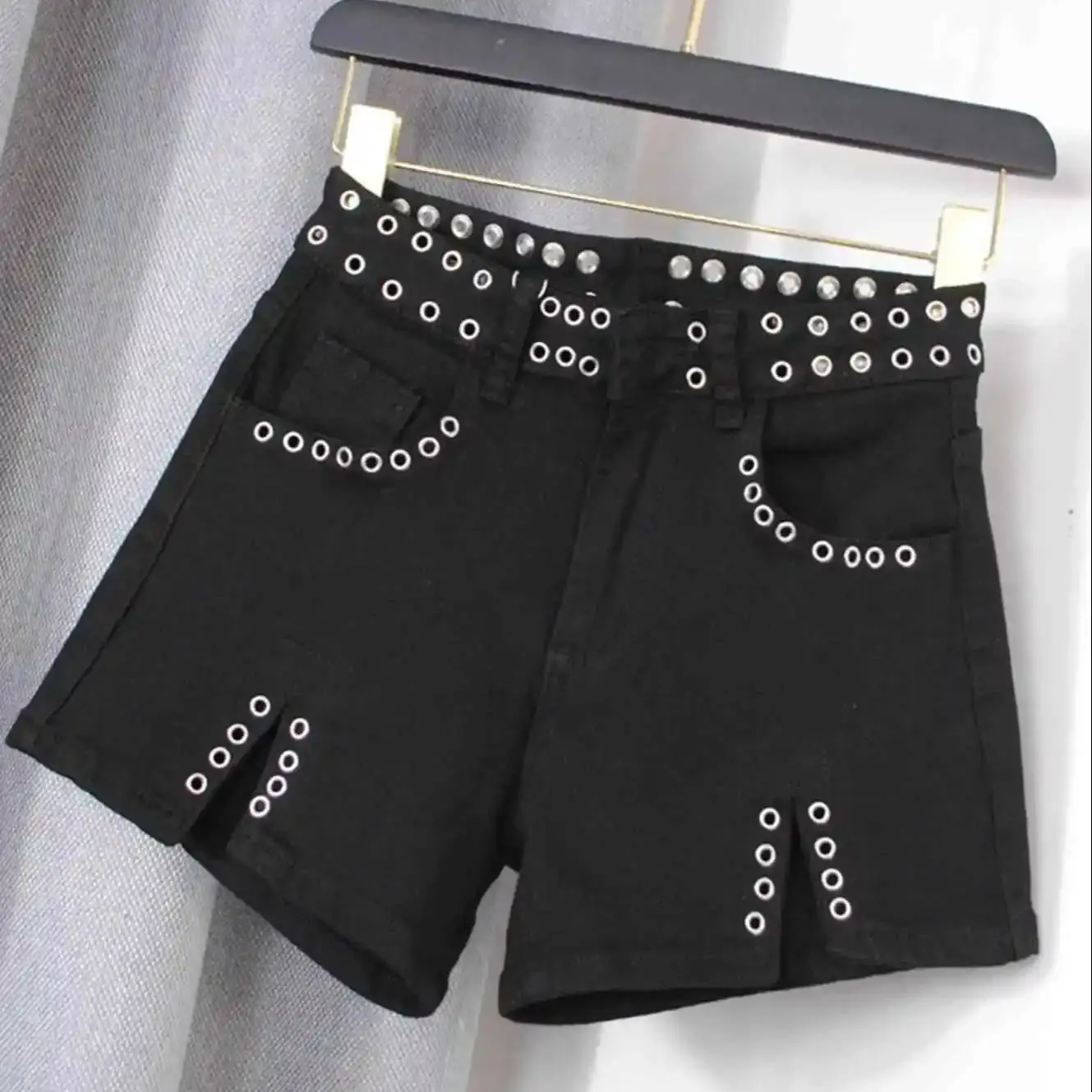 

American Style Vintage Lowrise Women's Shorts Skinny Straightleg All Match Design Jeans Summer High Quality Daily Commuting Pant