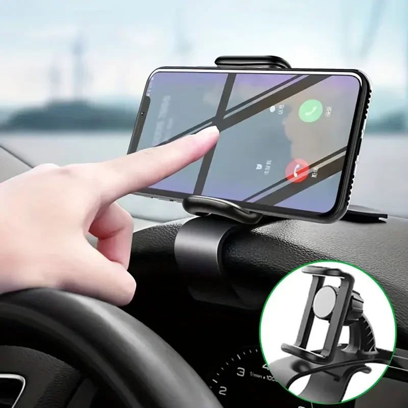 Car Phone Holder Stand Universal Dashboard Car Clip Mount GPS Bracket Car Mobile Phone Support in Car For iPhone Xiaomi Samsung image 2