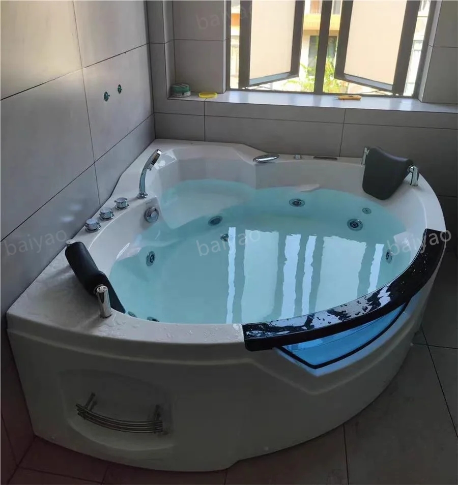 Hot Tubs Bubble Corner Bathtub Hydro Jakossi and Whirlpool Bathtub Jacozy Spa for 2 Person Bath Indoor Spa Outdoor Yacuzzi