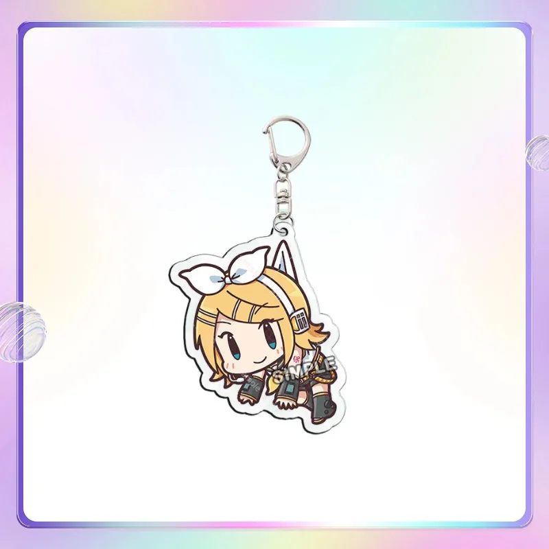 Game LAITO MEIKO Kagamine Rin Kagamine Len  MegurinCosplay Cartoon Figure Acrylic Keychain Pendant Key Chain Ring Fans