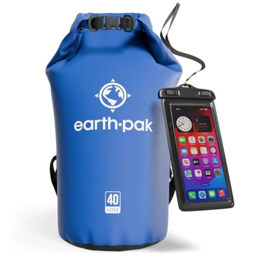 

Waterproof Dry Bag - Roll Top Waterproof Backpack Sack Keeps Gear Dry for Kayak with Waterproof Phone Case