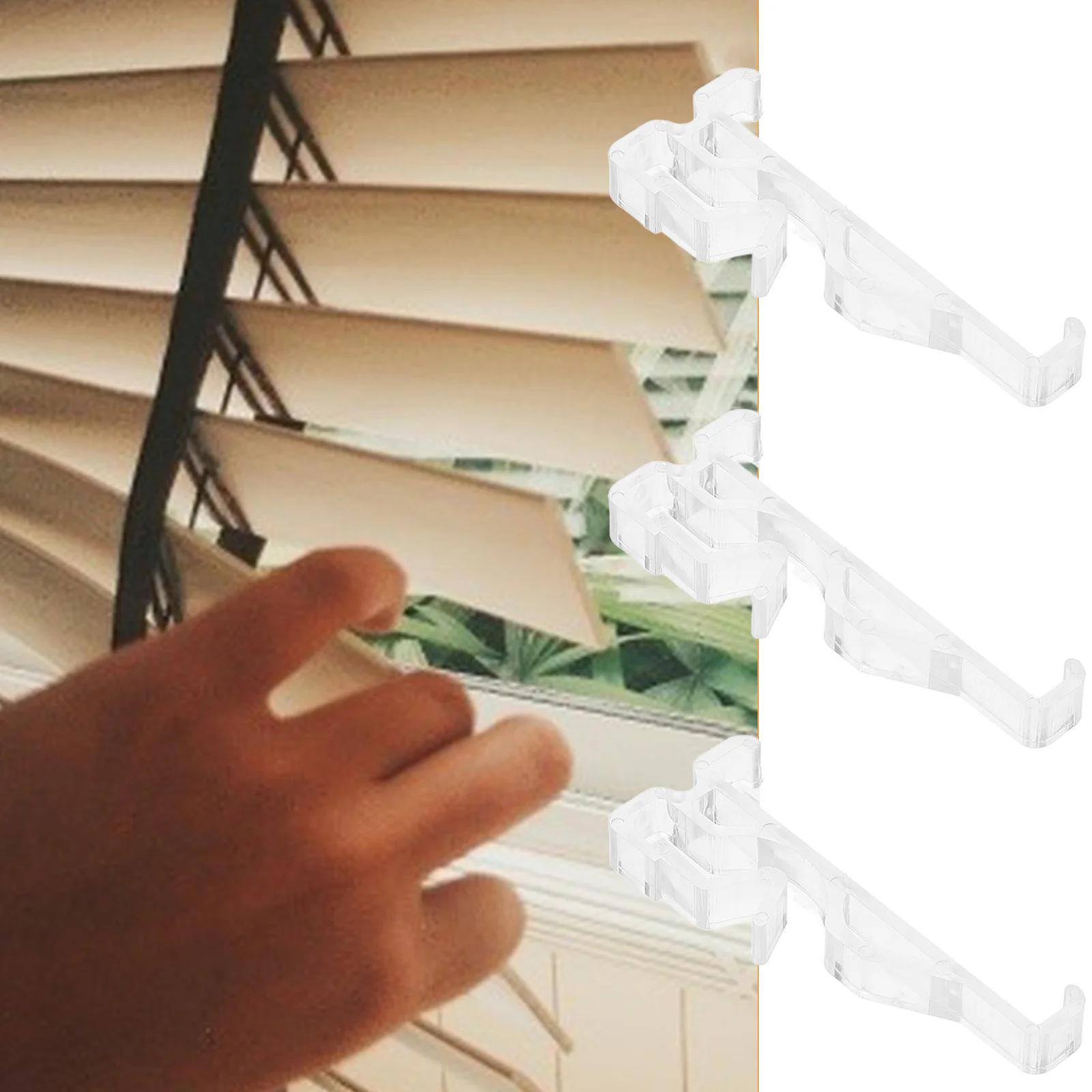 

12 Pcs Blind Mounting Bracket Vertical Valance Clips Blinds Parts Channel Window Shades Hidden for Fabric Wooden