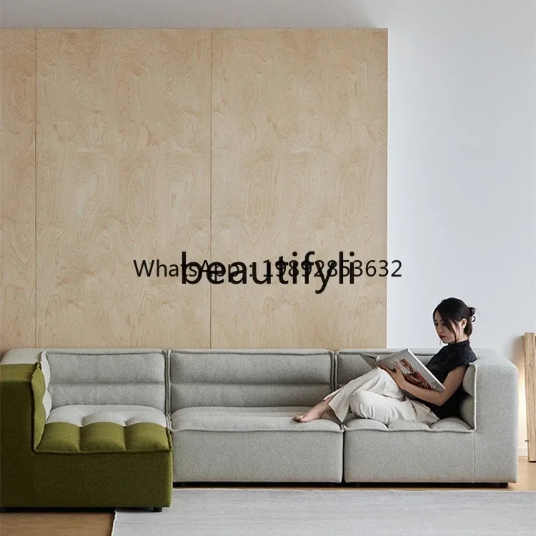 FF Nordic Italian minimalist fabric sofa living room 2024 new double cream wind cloth sofa