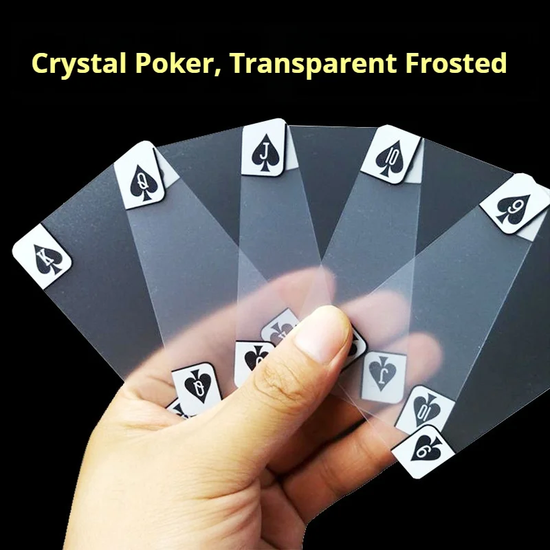 

Transparent Frosted White PVC Plastic Playing Cards Waterproof Durable Poker Cards For Casino Party Game Adults Wholesale