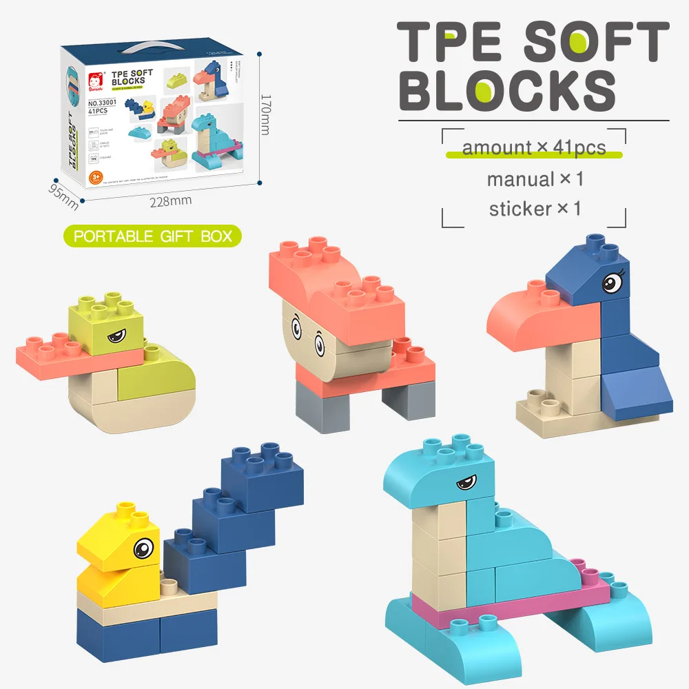 

Educational Plastic Building Block Toy Kids Puzzles Educational Toys Eco-friendly Diy Building Blocks Toys