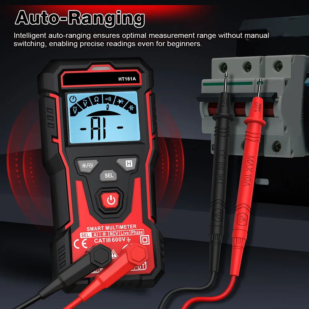 Auto Ranging Digital Multimeter Field Service Testing NCV Detection Continuity Test Diode Test Resistance Up To 40M