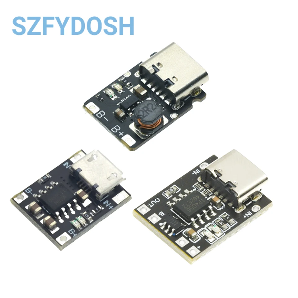 1-10pcs USB TP4057/56 1A Lithium Battery Charging Protection Board Module Micro Type-C Polymer Battery Over Temperature