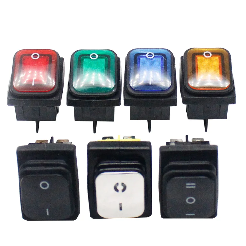 

on-off 250VAC 4PIN SPST Waterproof illumination Rocker Switch