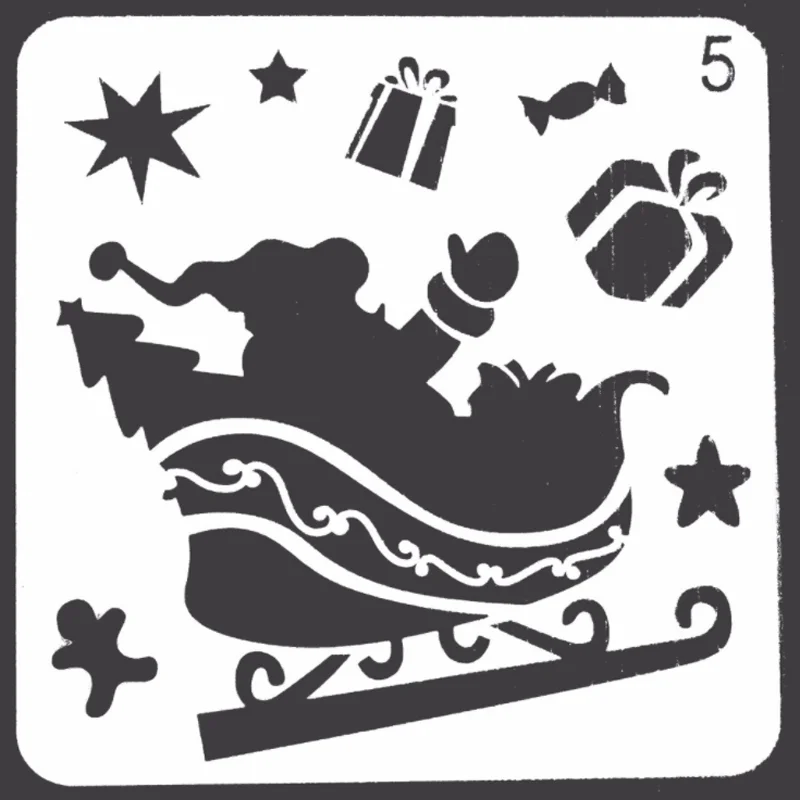 1 Sheet Stencils Merry Christmas DIY Walls Layering Painting Template Decoration Scrapbooking Diary Coloring Embossing Reusable