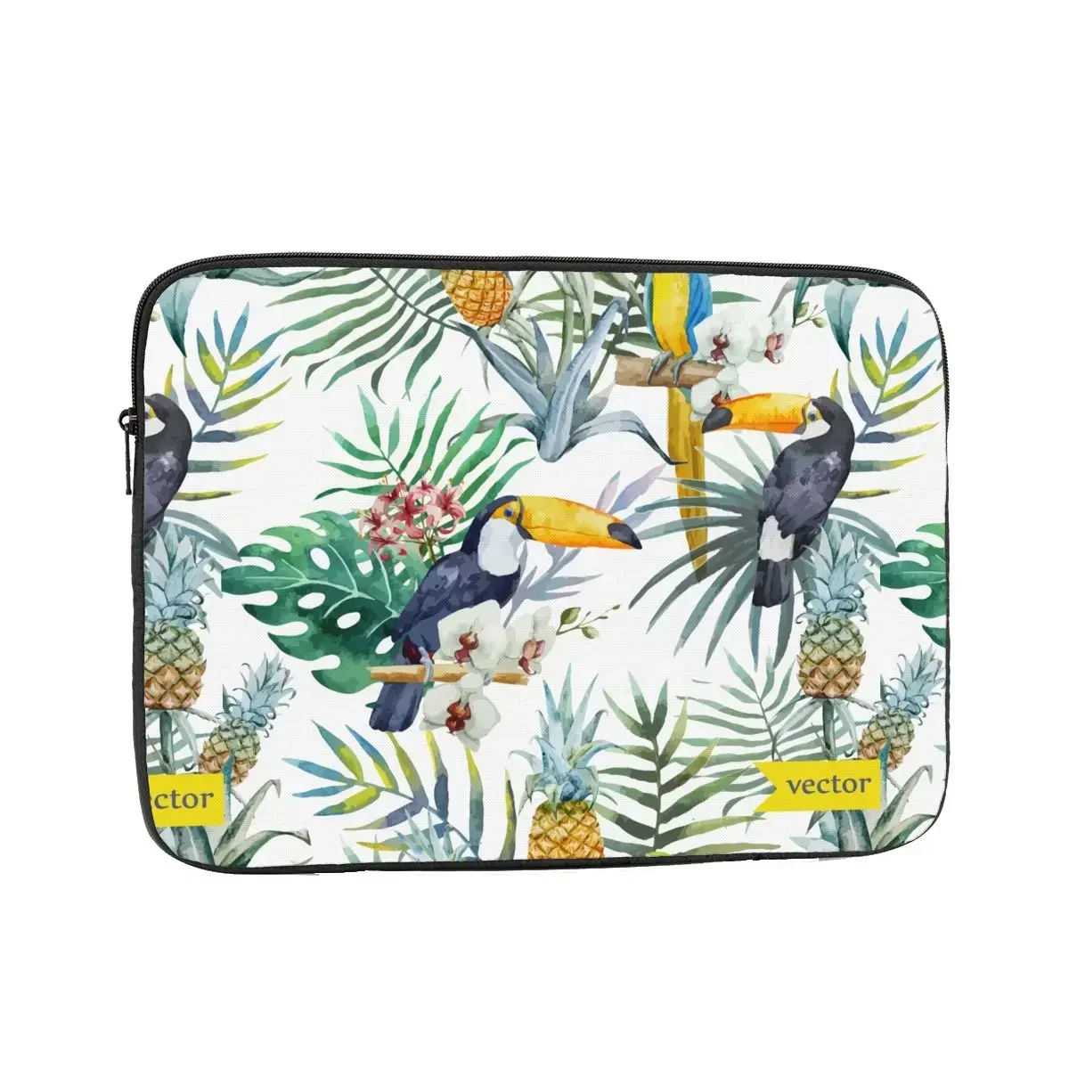 Laptop Notebook Bag Case Summer Tropical Palm Leaves Computer Sleeve Case Birds 12 13 15 17 Inch Shockproof Case Bag