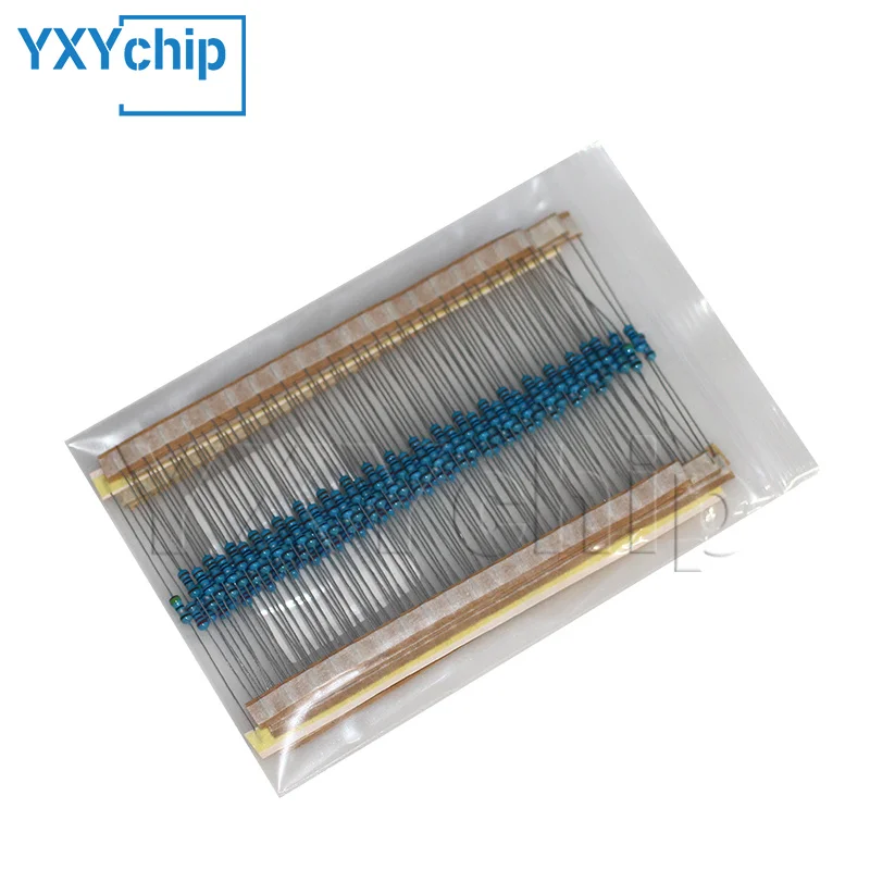 100/120PCS 1/4W ตัวต้านทานฟิล์มโลหะชุด 0.25W 1% ความต้านทาน 2R 2.2R 2.4R 2.7R 3R 3.3R โอห์มสําหรับรถถุงลมนิรภัยซ่อมตัวต้านทาน