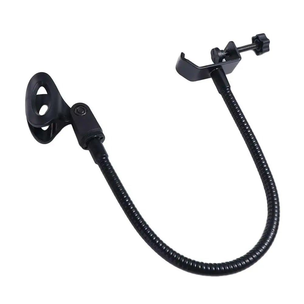 Iron Desk Mic Stand Universal Hose Shelves with Heavy Duty Desk Clamp Microphone Stand Mic Clip Holder Mic Arm Desk Mount