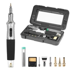 10 in 1 Butane Gas Soldering Iron Kit Automatic Ignition Welding Torch Tools Portable Electric Soldering Irons Gas Torch Pen Set