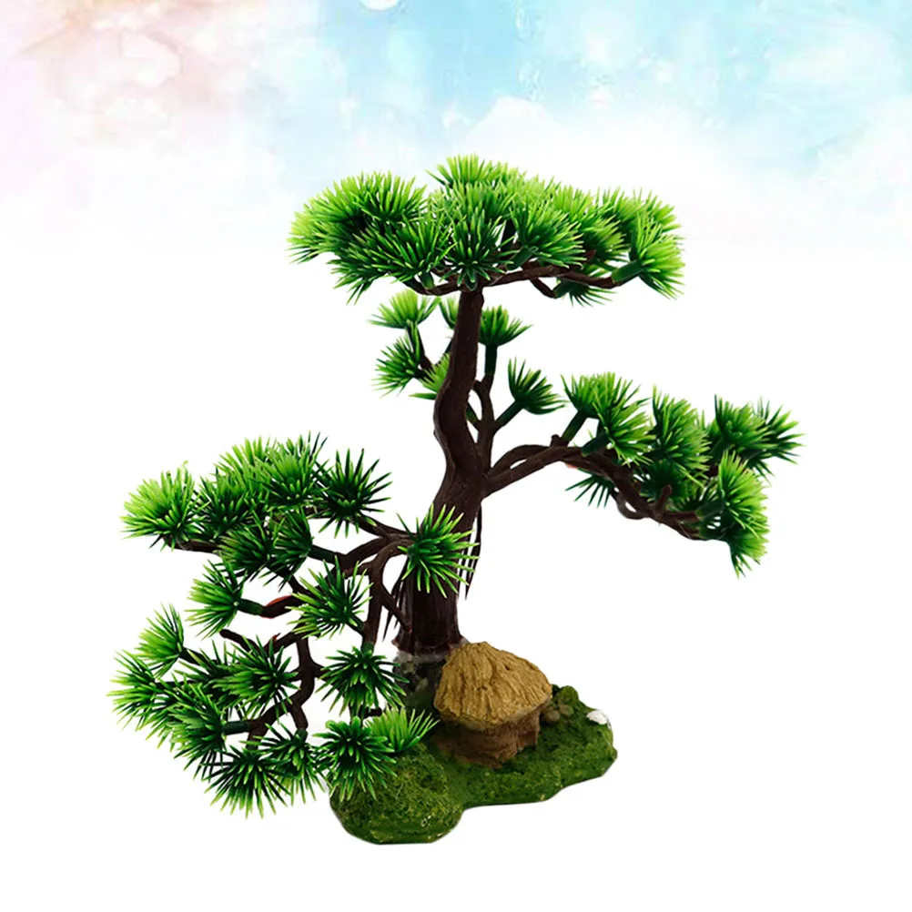 

Simulated Pine Bonsai Landscape for Aquarium Fish Tank Decoration Resin Artificial Tree Natural Vivid Underwater Scene Enhancer