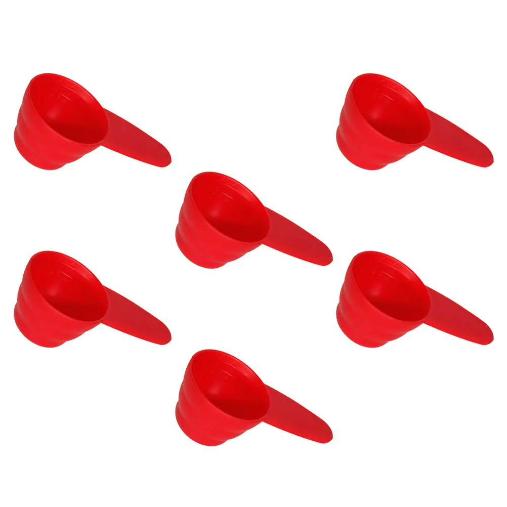 6Pcs Food Grade PP Measuring Spoons Set with Embossed 8G 10G 12G Markings Flat Base for Milk Powder Coffee Baking Kitchen Scoop