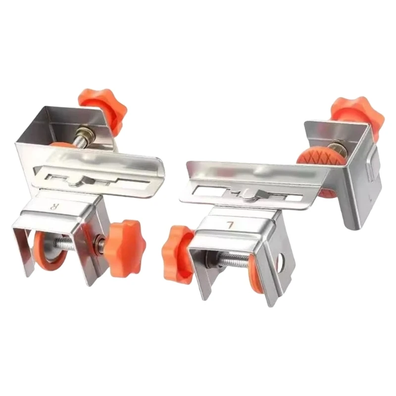 J2HB Stainlesses Steel Drawer Brackets Front Panel Attachment Cabinet Organizers