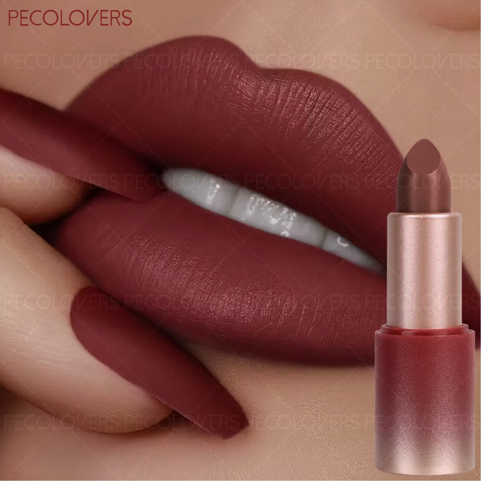 1 szt. Elegance Lipstick Lip Gloss, matowe odcienie czerwieni, wodoodporny, długotrwały, nieklejący się, gładki, łatwy w aplikacji, pisak do ust.