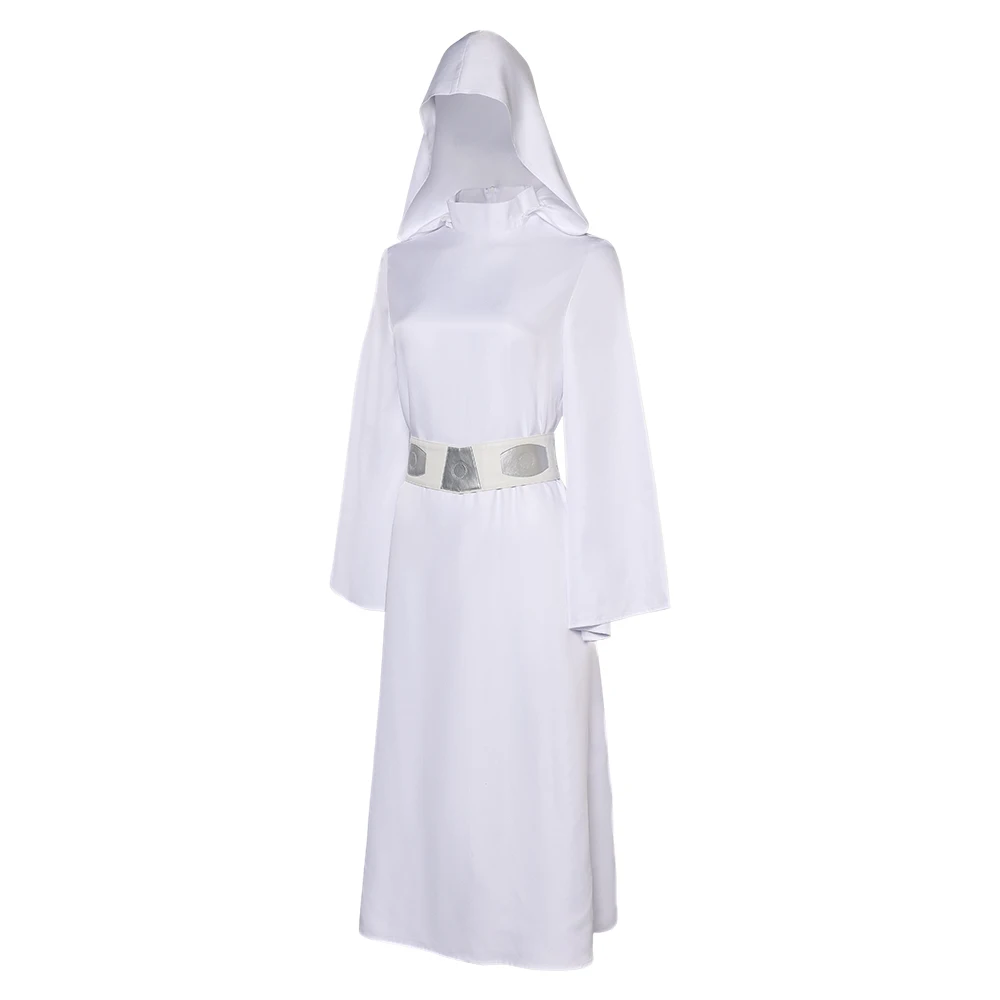 Leia Cosplay Cloak Costume Adult Women Princess Dress Fantasia Robe Belt Wig Outfits Halloween Carnival Party Suit