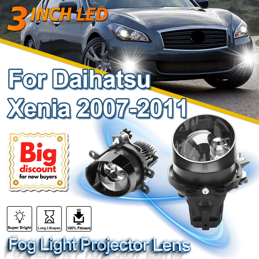 

ROADSUN 3.0 Inch LED Hi-lo Beam Fog Light Projector Lens Assembly Fog Lamp Ampoule Car Accessories For Daihatsu Xenia 2007-2011