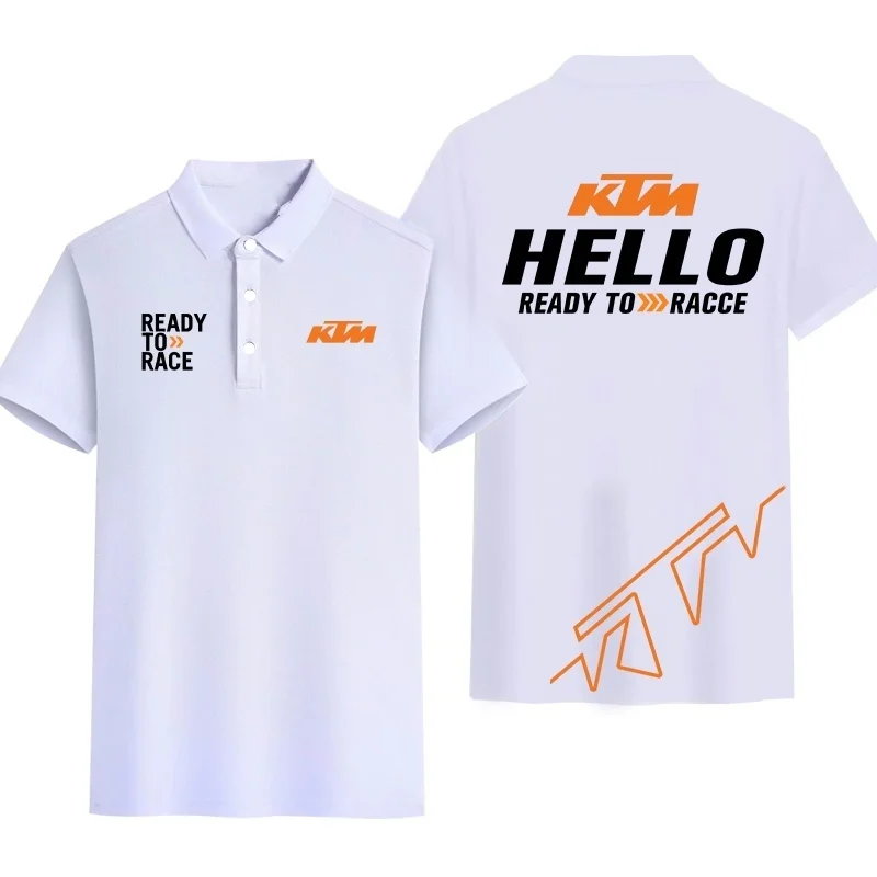 

Ktm Factory Team READY TO RACE с короткими рукавами, летняя мотоциклетная одежда для езды на заказ, мужская элитная рубашка-поло