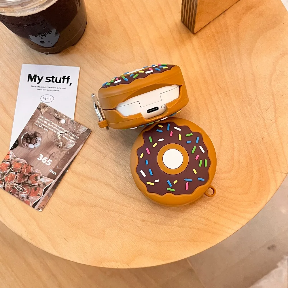 For Samsung Galaxy Buds 4 Pro /4 (2026) Donut Snacks Design Liquid Silicone Soft Shell New for Galaxy Buzz 4 Pro Funda